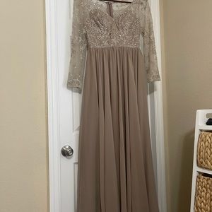 Modest Taupe Color Dress (Hijabi Friendly Dress)